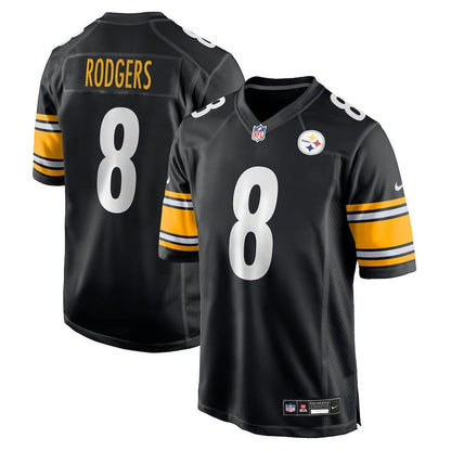 Aaron Rodgers 8 Pittsburgh Steelers Game Men Jersey - Black