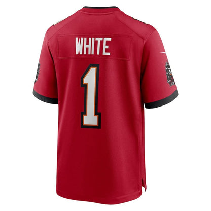 Rachaad White 1 Tampa Bay Buccaneers 50th Anniversary Game Men Jersey - Red