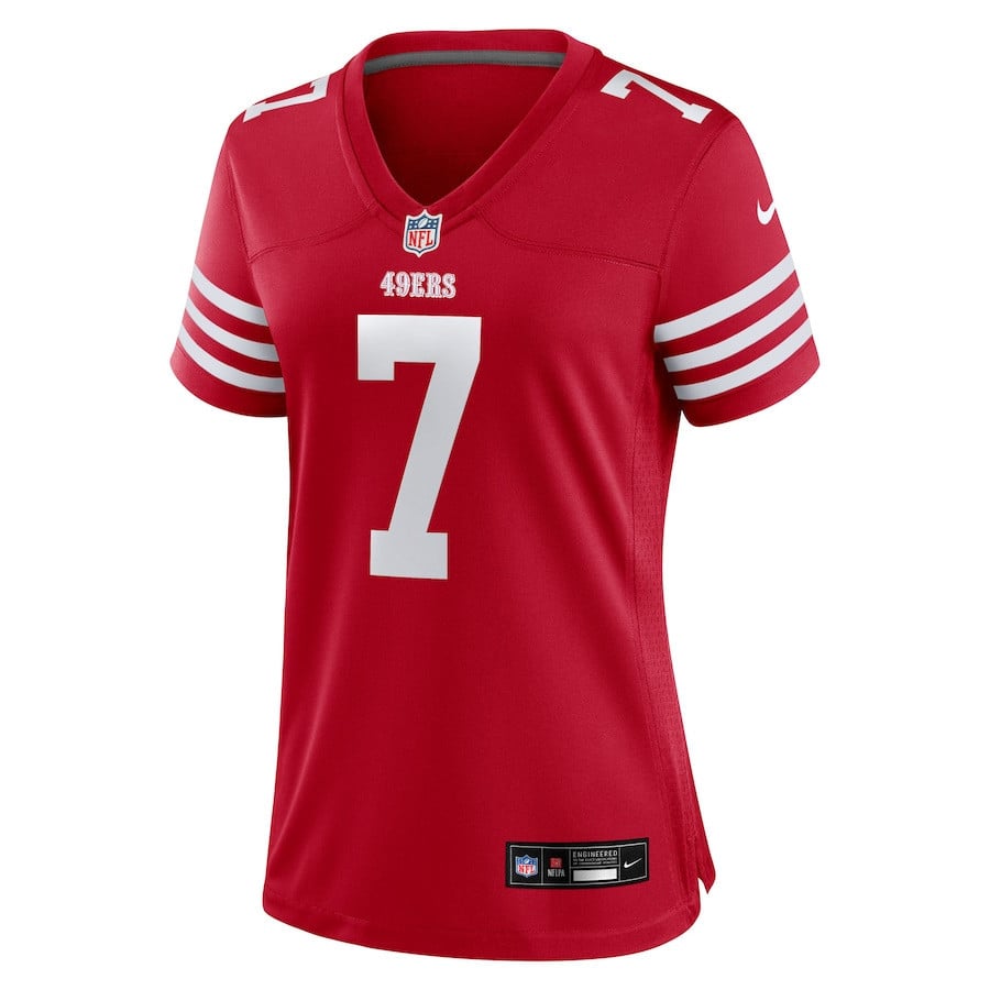 Thomas Morstead 7 San Francisco 49ers Women's Team Game Jersey - Scarlet