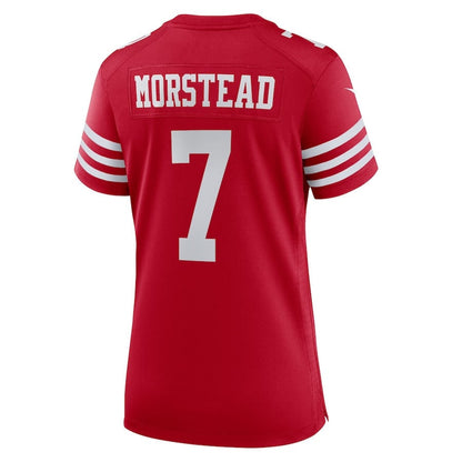 Thomas Morstead 7 San Francisco 49ers Women's Team Game Jersey - Scarlet