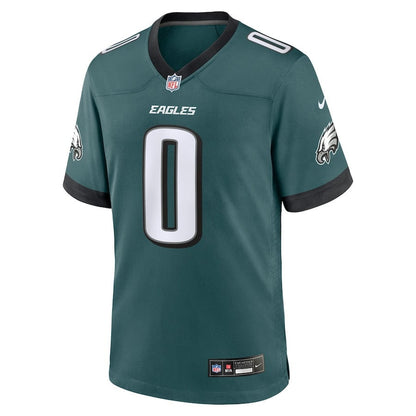 Josh Uche 0 Philadelphia Eagles Team Game Men Jersey - Midnight Green