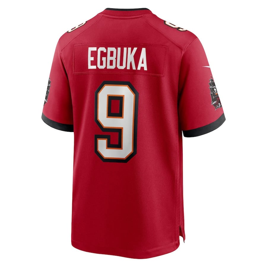 Emeka Egbuka 9 Tampa Bay Buccaneers 2025 NFL Draft First Round Pick Game Men Jersey - Red