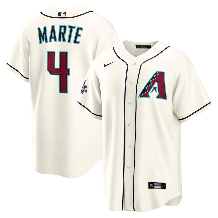 Ketel Marte 4 Arizona Diamondbacks 2025 MLB All-Star Game Home Men Jersey - Cream
