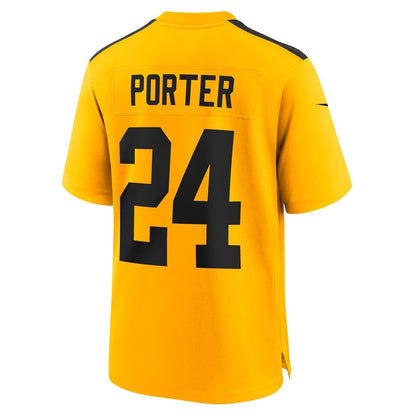 Joey Porter Jr. 24 Pittsburgh Steelers Alternate 1933 Throwback Game Men Jersey - Gold