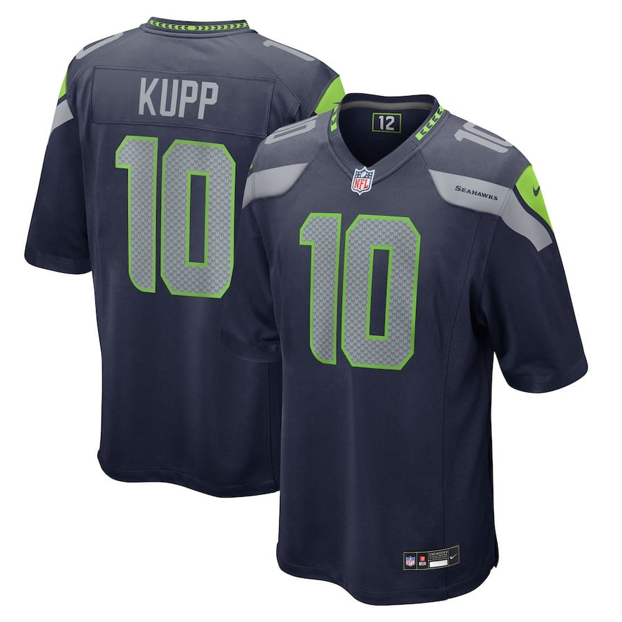 Cooper Kupp 10 Seattle Seahawks Team Game Men Jersey - College Navy