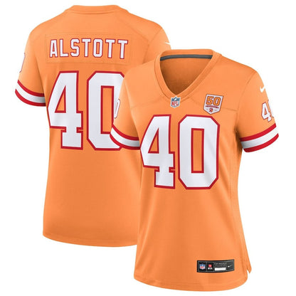 Mike Alstott 40 Tampa Bay Buccaneers Women's 50th Season Game Jersey - Creamsicle