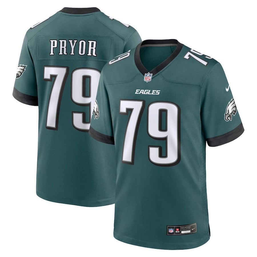 Matt Pryor 79 Philadelphia Eagles Team Game Men Jersey - Midnight Green
