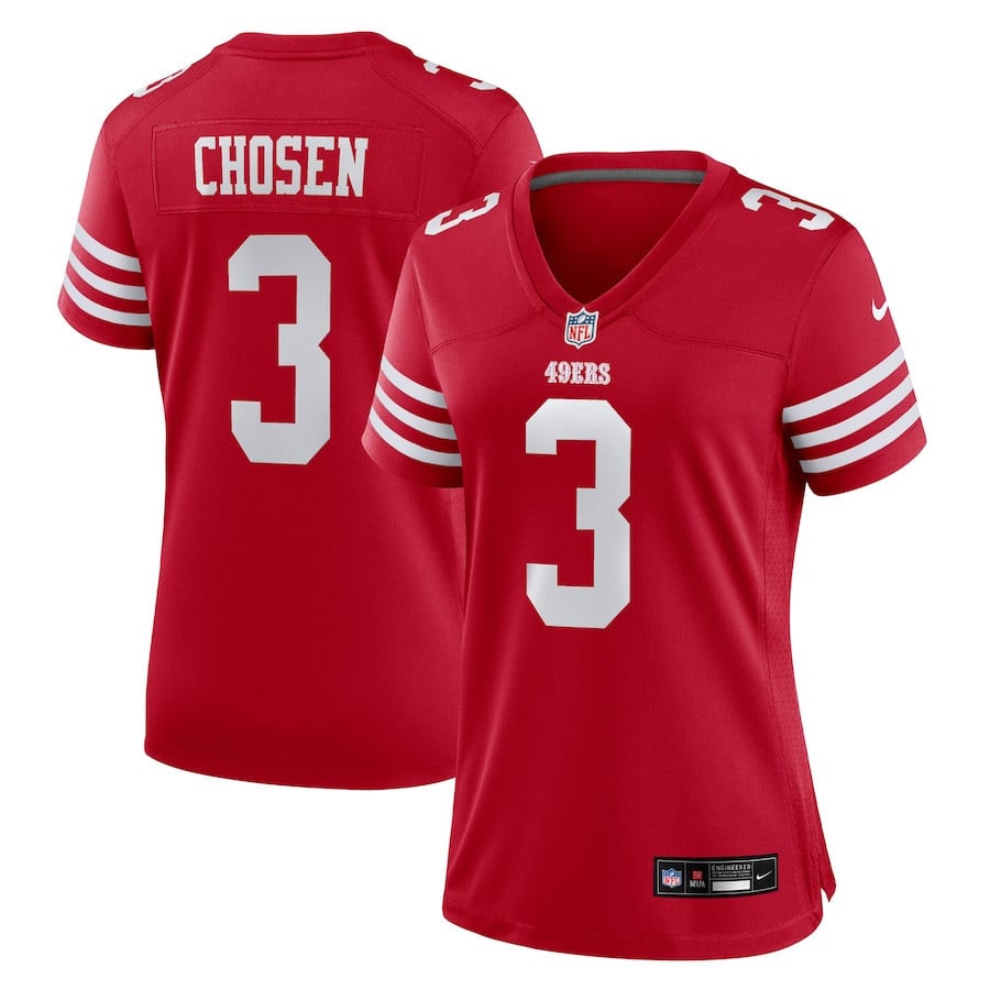 Robbie Chosen 3 San Francisco 49ers Women's Team Game Jersey - Scarlet