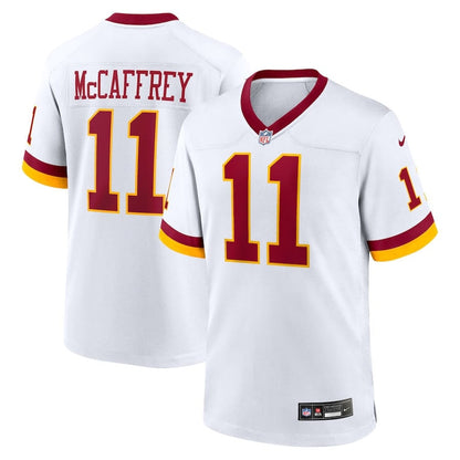 Luke McCaffrey 11 Washington Commanders Game Super Bowl Era Men Jersey - White