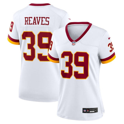Jeremy Reaves 39 Washington Commanders Women's Game Super Bowl Era Jersey - White