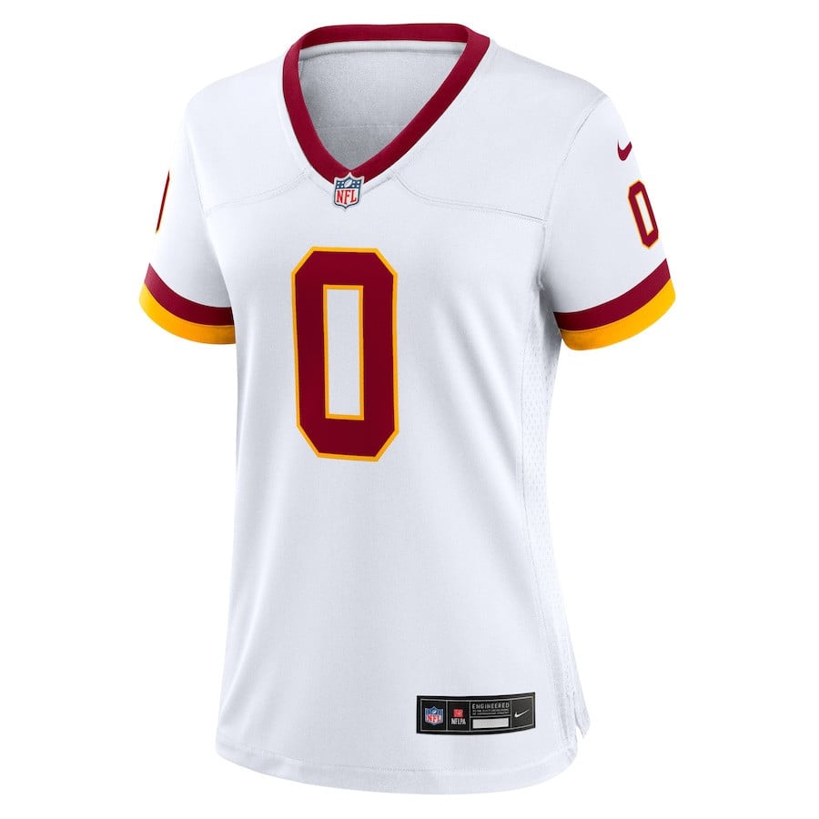 Mike Sainristil 0 Washington Commanders Women's Game Super Bowl Era Jersey - White
