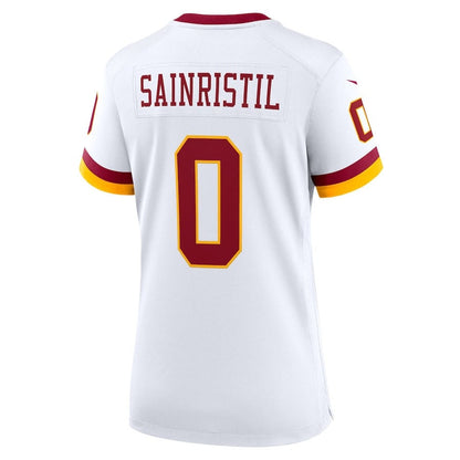 Mike Sainristil 0 Washington Commanders Women's Game Super Bowl Era Jersey - White