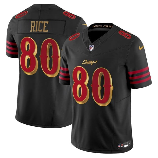 Jerry Rice 80 San Francisco 49ers 2025 “Rivalries” Vapor Limited Men Jersey - Black