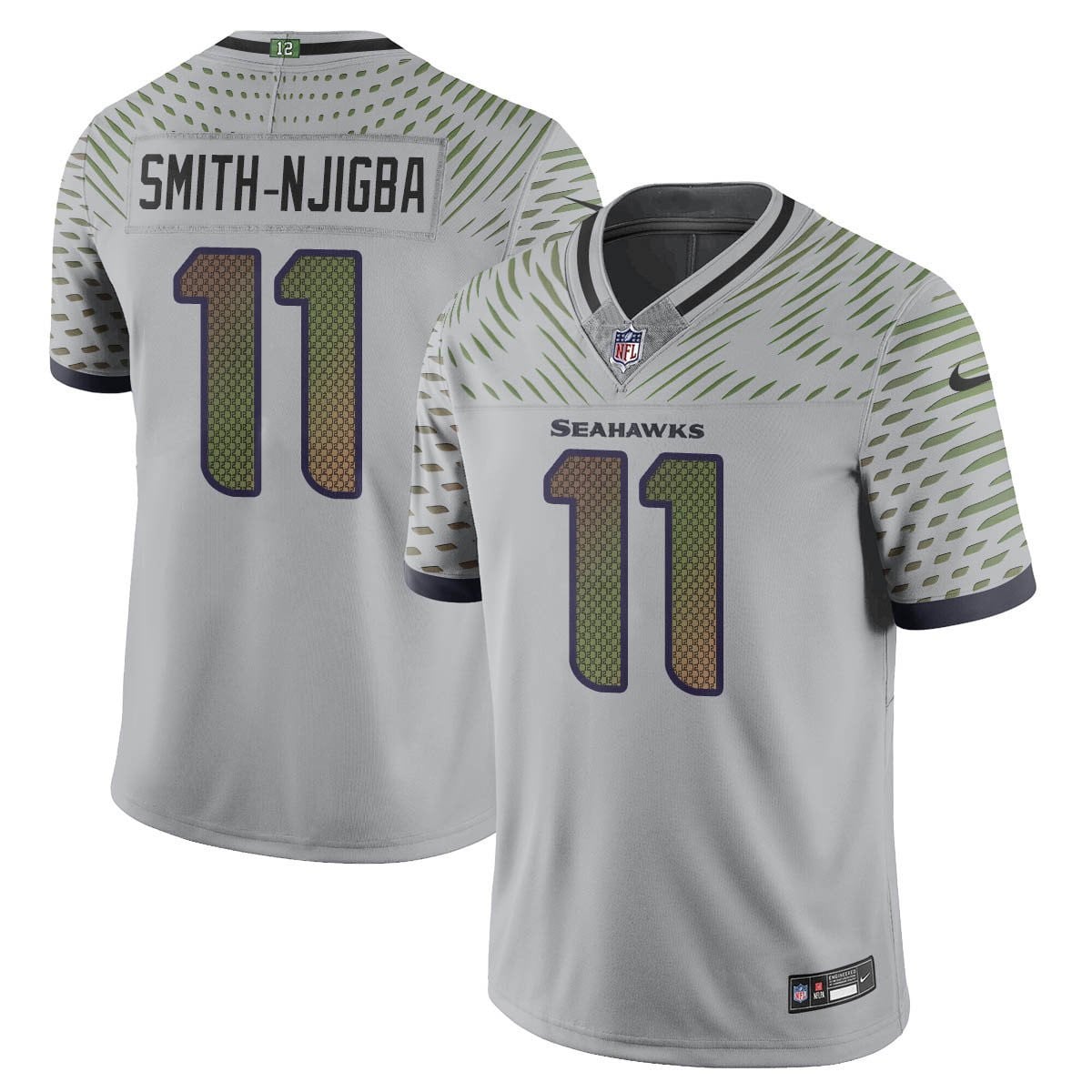 Jaxon Smith-Njigba 11 Seattle Seahawks Vapor F.U.S.E. Limited Rivalry Series Men Jersey - Gray
