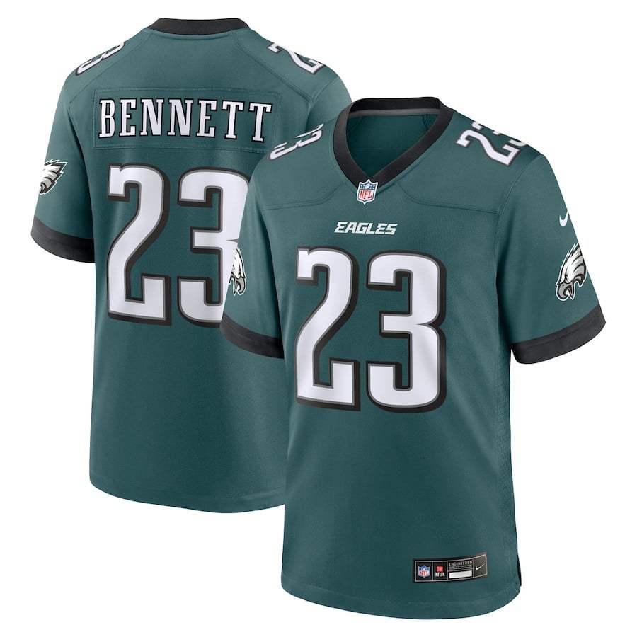Jakorian Bennett 23 Philadelphia Eagles Team Game Men Jersey - Midnight Green