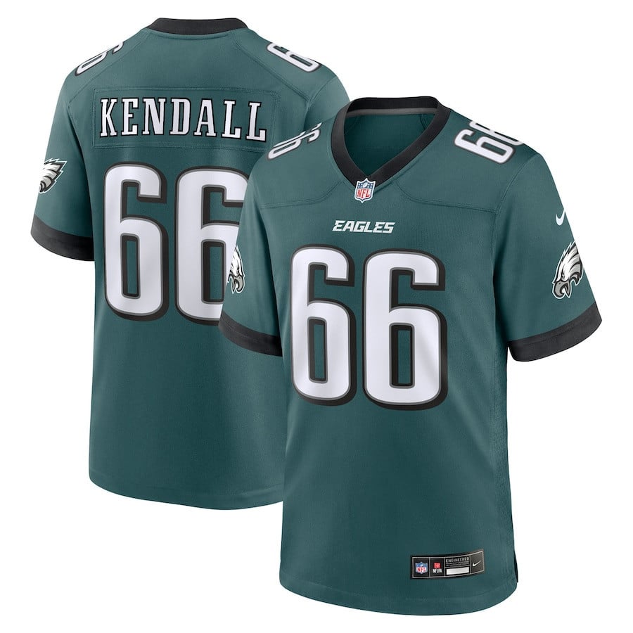 Drew Kendall 66 Philadelphia Eagles Team Game Men Jersey - Midnight Green