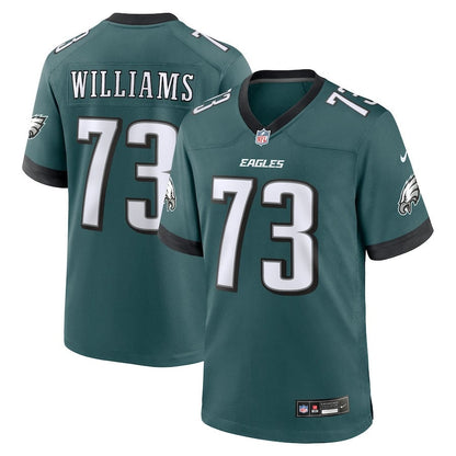 Cameron Williams 73 Philadelphia Eagles Team Game Men Jersey - Midnight Green