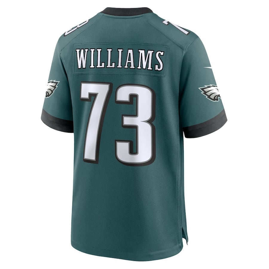 Cameron Williams 73 Philadelphia Eagles Team Game Men Jersey - Midnight Green