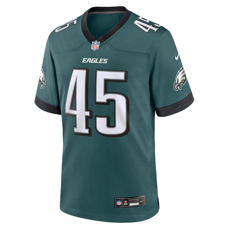 Ogbonnia Okoronkwo 45 Philadelphia Eagles Team Game Men Jersey - Midnight Green