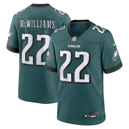 Mac McWilliams 22 Philadelphia Eagles Team Game Men Jersey - Midnight Green