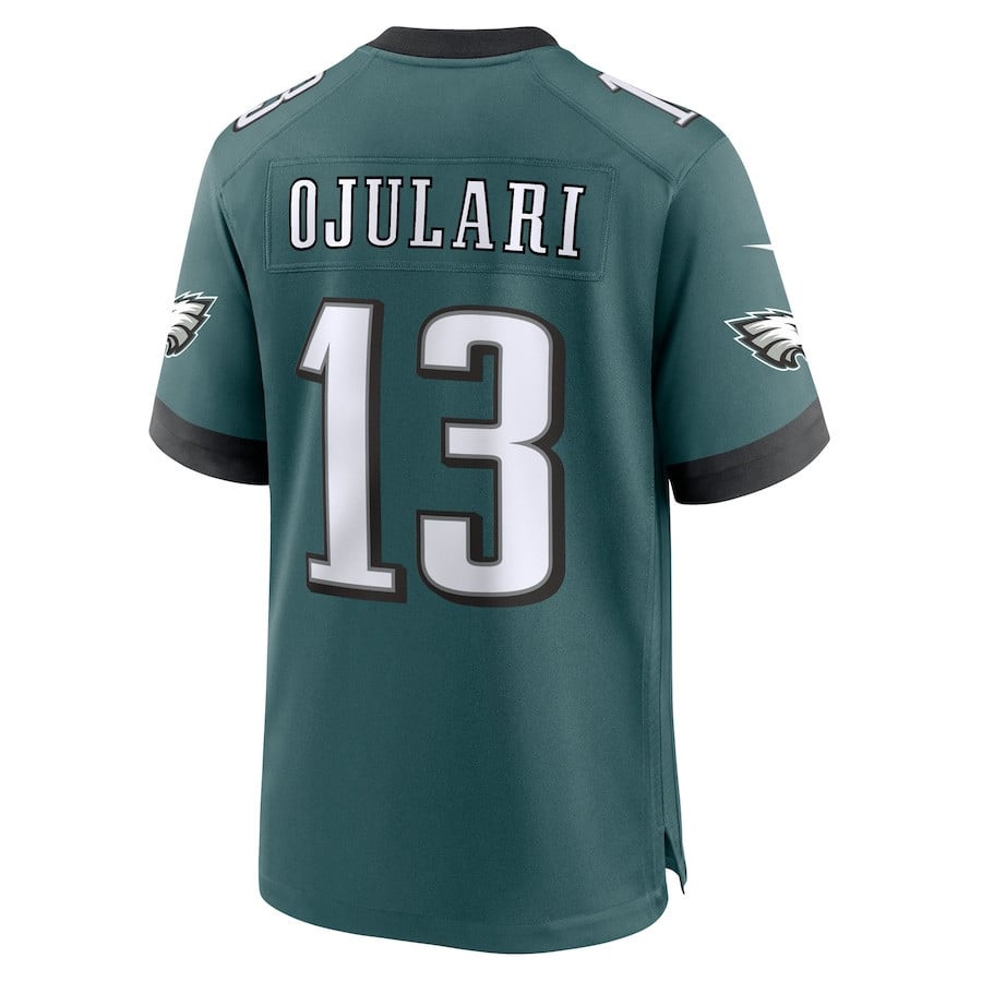 Azeez Ojulari 13 Philadelphia Eagles Team Game Men Jersey - Midnight Green