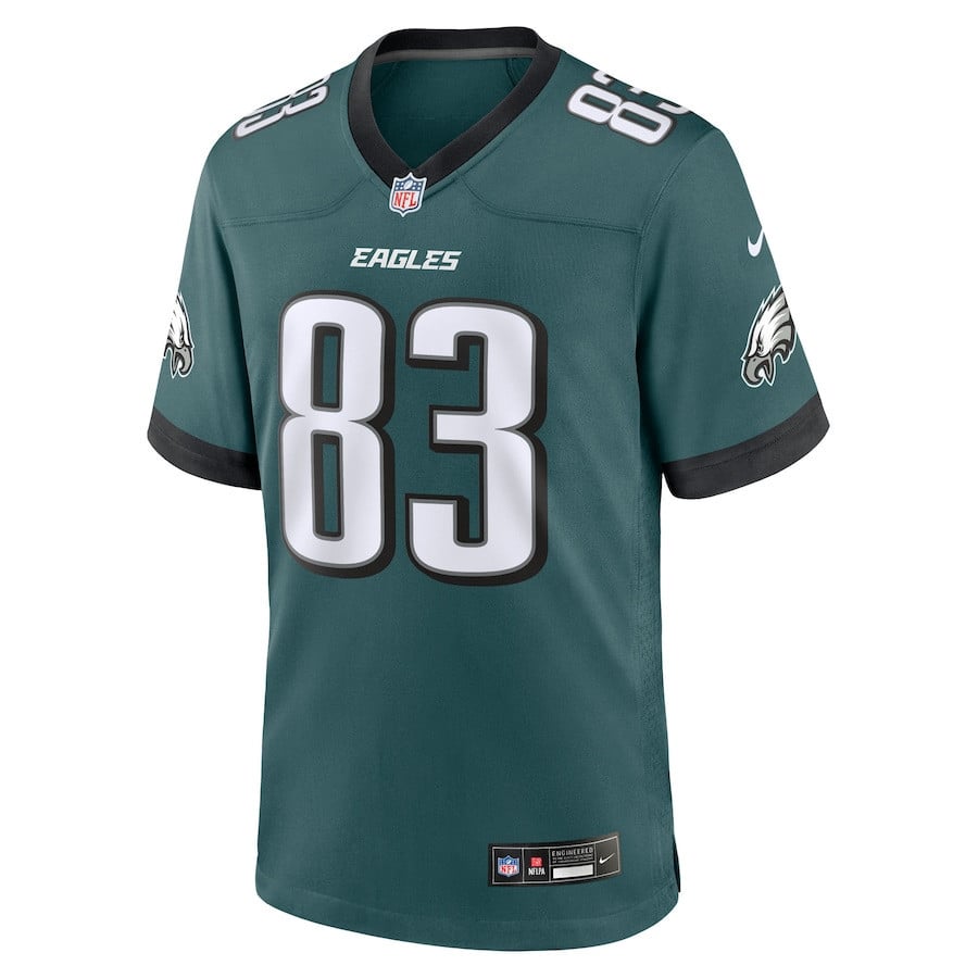 Kylen Granson 83 Philadelphia Eagles Team Game Men Jersey - Midnight Green