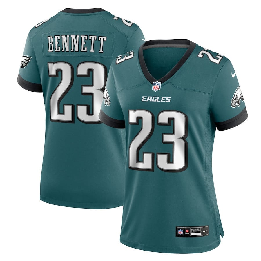 Jakorian Bennett 23 Philadelphia Eagles Women's Team Game Jersey - Midnight Green