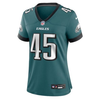 Ogbonnia Okoronkwo 45 Philadelphia Eagles Women's Team Game Jersey - Midnight Green