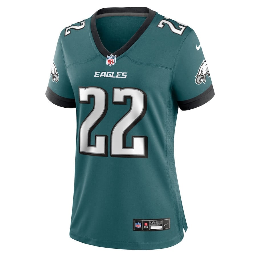 Mac McWilliams 22 Philadelphia Eagles Women's Team Game Jersey - Midnight Green