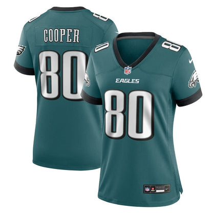 Darius Cooper 80 Philadelphia Eagles Women's Team Game Jersey - Midnight Green