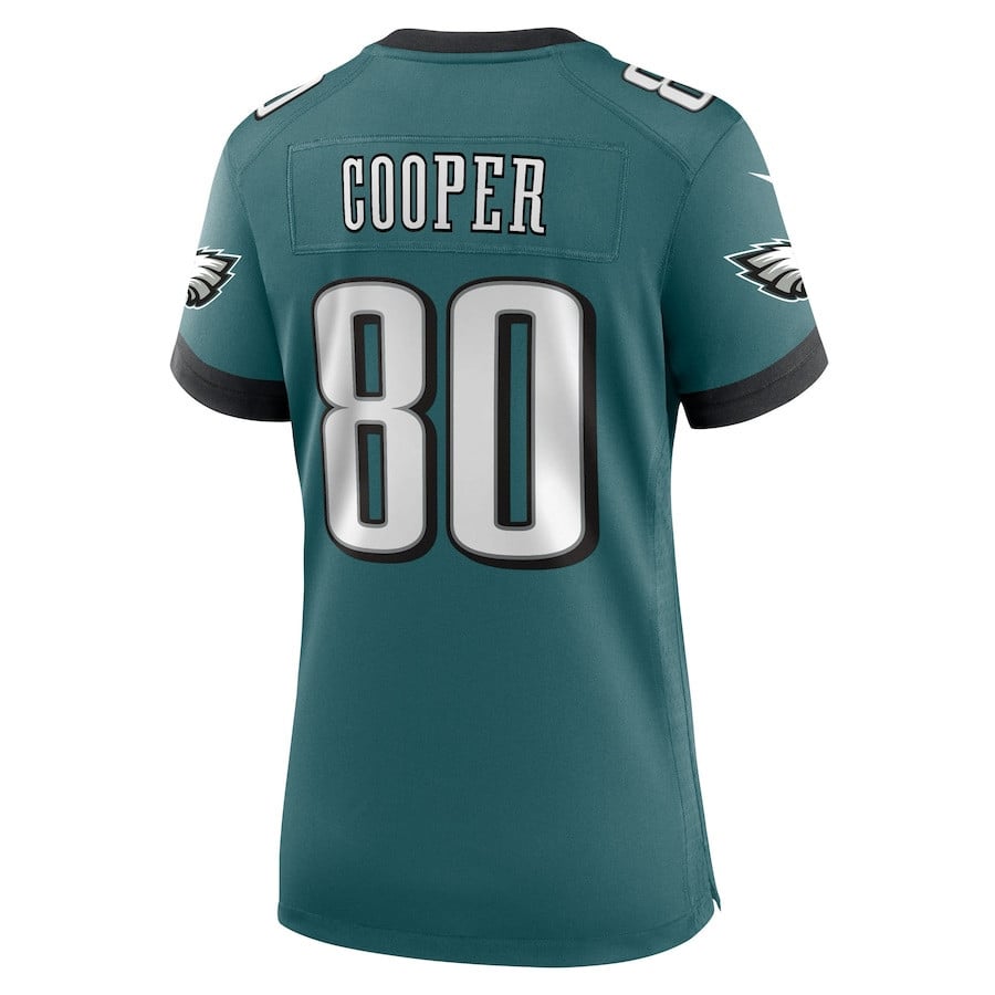 Darius Cooper 80 Philadelphia Eagles Women's Team Game Jersey - Midnight Green