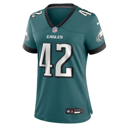 Smael Mondon Jr. 42 Philadelphia Eagles Women's Team Game Jersey - Midnight Green