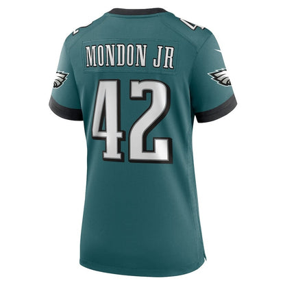 Smael Mondon Jr. 42 Philadelphia Eagles Women's Team Game Jersey - Midnight Green