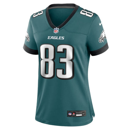 Kylen Granson 83 Philadelphia Eagles Women's Team Game Jersey - Midnight Green