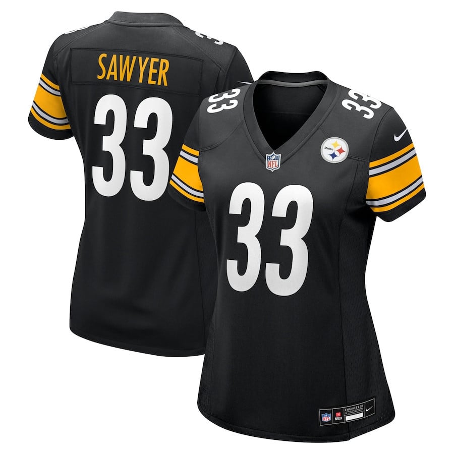 Jack Sawyer 33 Pittsburgh Steelers Women's Team Game Jersey - Black