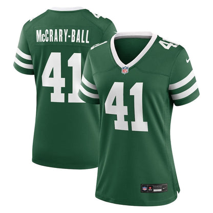 Marcelino McCrary-Ball 41 New York Jets Women's Team Game Jersey - Legacy Green