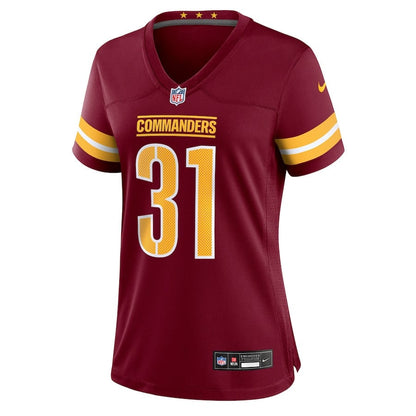 Jonathan Jones 31 Washington Commanders Women's Team Game Jersey - Burgundy
