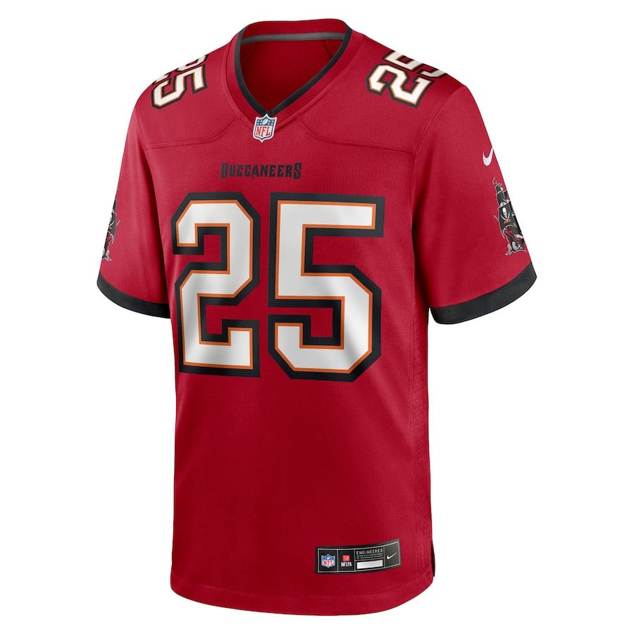 Jacob Parrish 25 Tampa Bay Buccaneers Team Game Men Jersey - Red