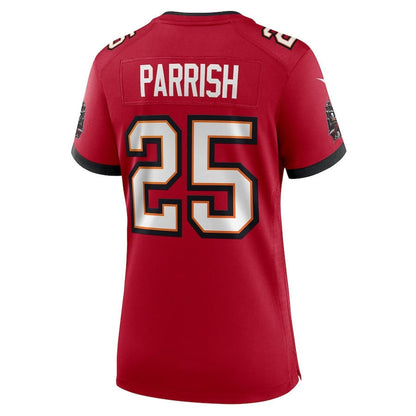 Jacob Parrish 25 Tampa Bay Buccaneers Women's Team Game Jersey - Red