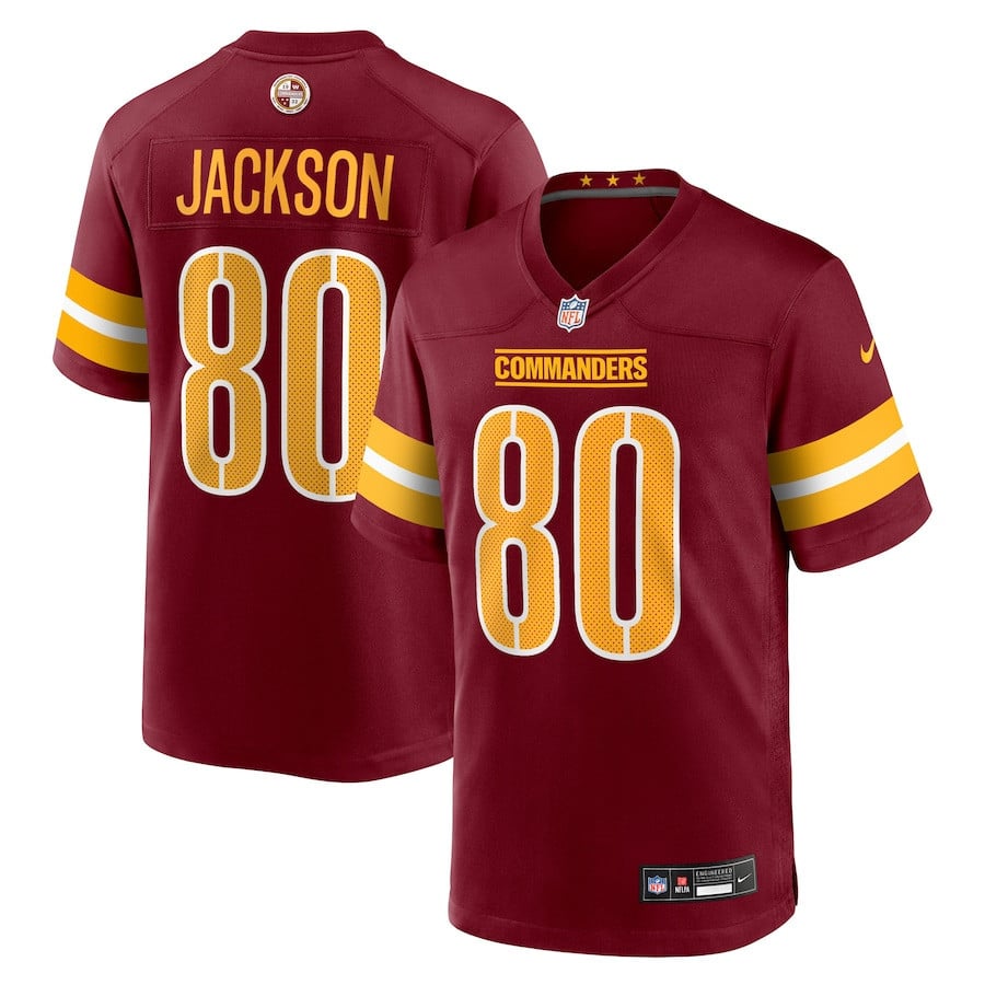 Tyree Jackson 80 Washington Commanders Team Game Men Jersey - Burgundy