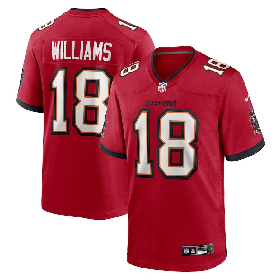 Josh Williams 18 Tampa Bay Buccaneers Team Game Men Jersey - Red