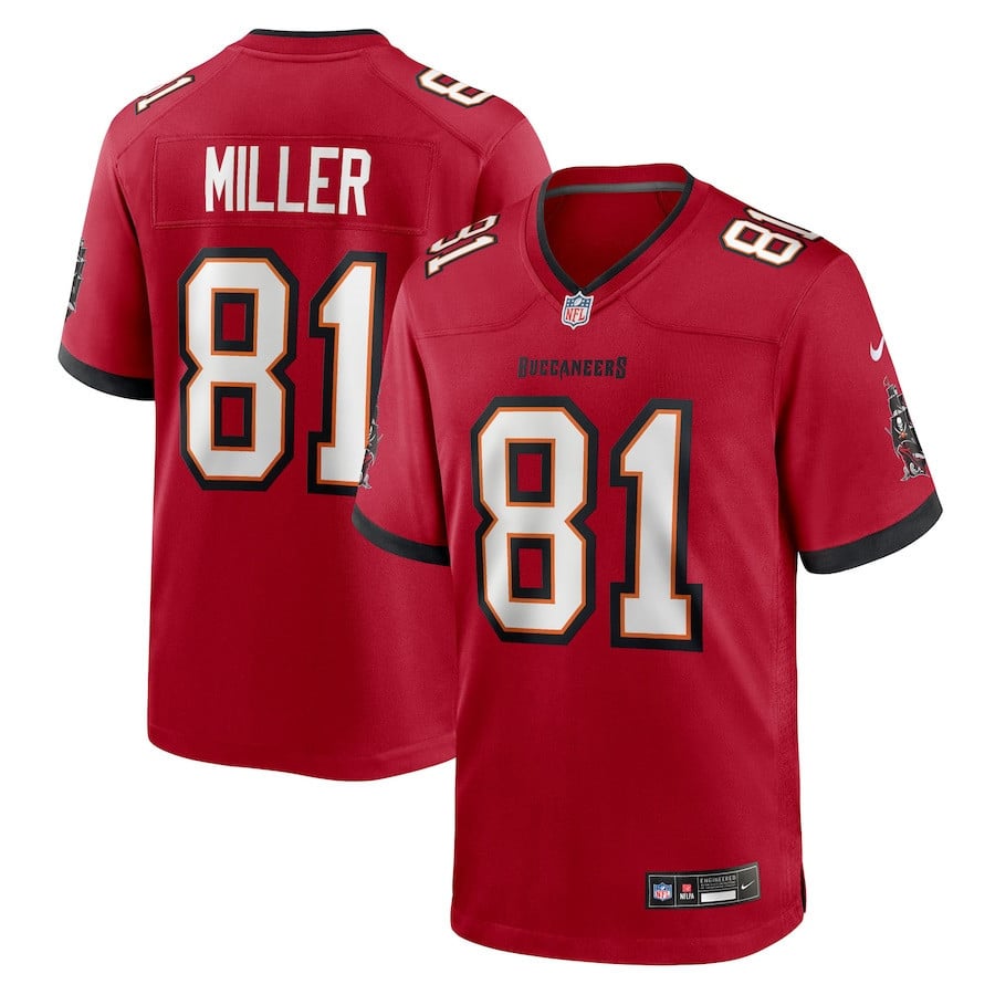 Ryan Miller 81 Tampa Bay Buccaneers Team Game Men Jersey - Red
