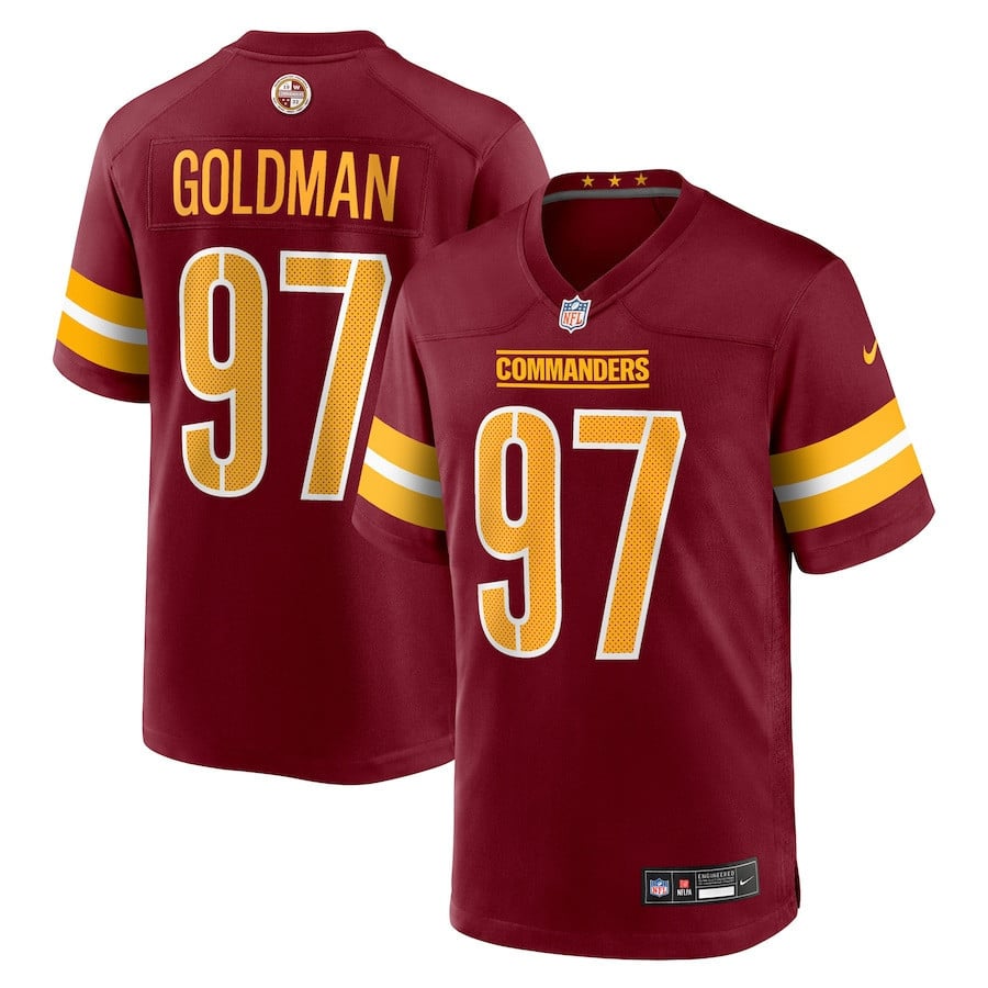 Eddie Goldman 97 Washington Commanders Team Game Men Jersey - Burgundy
