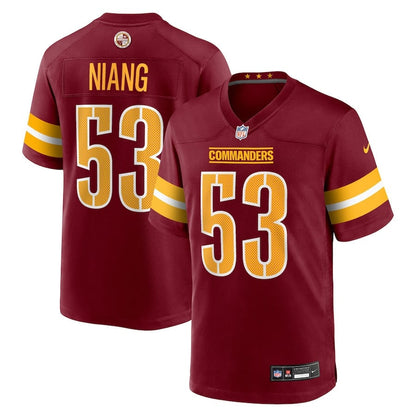 Lucas Niang 53 Washington Commanders Team Game Men Jersey - Burgundy