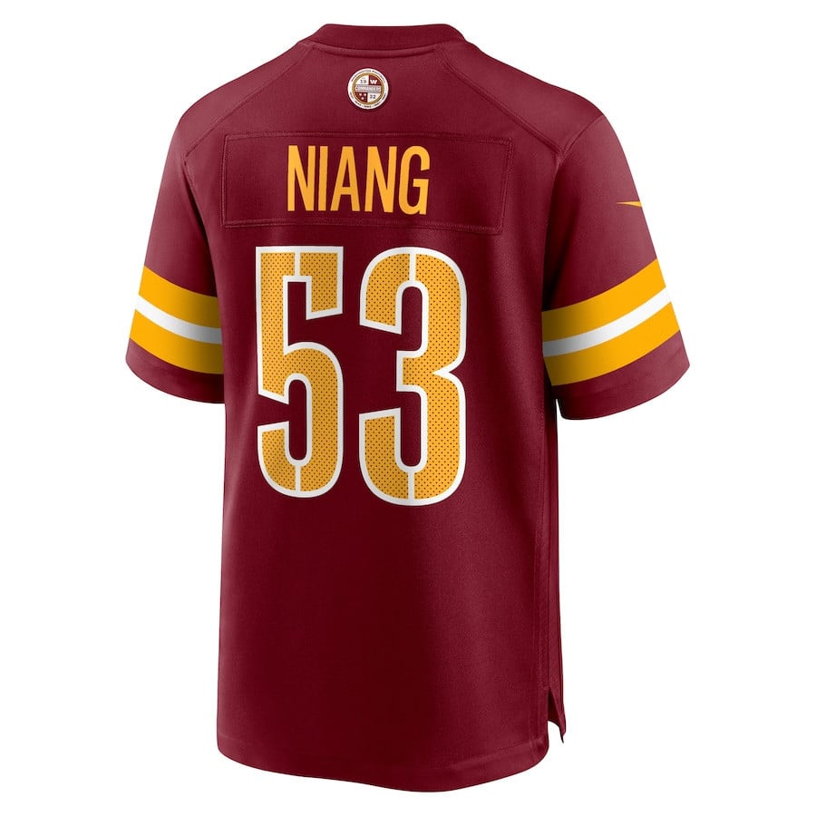 Lucas Niang 53 Washington Commanders Team Game Men Jersey - Burgundy