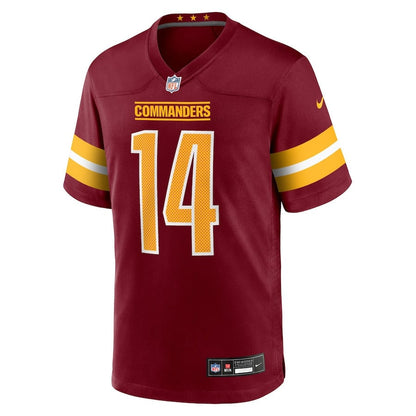 Josh Johnson 14 Washington Commanders Team Game Men Jersey - Burgundy