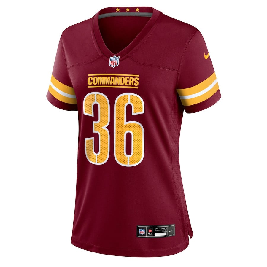 Chris Rodriguez Jr. 36 Washington Commanders Women's Team Game Jersey - Burgundy