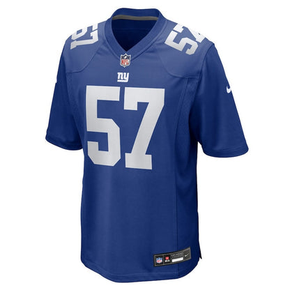 Chauncey Golston 57 New York Giants Team Game Men Jersey - Royal