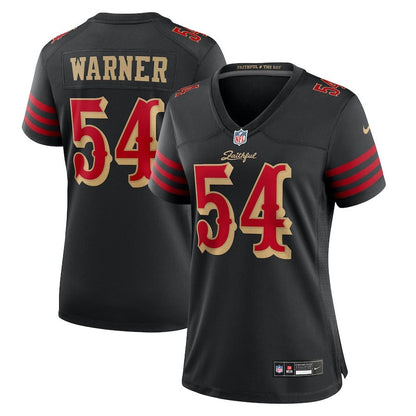 Fred Warner 54 San Francisco 49ers Women's 2025 Rivalries Collection Game Jersey - Black