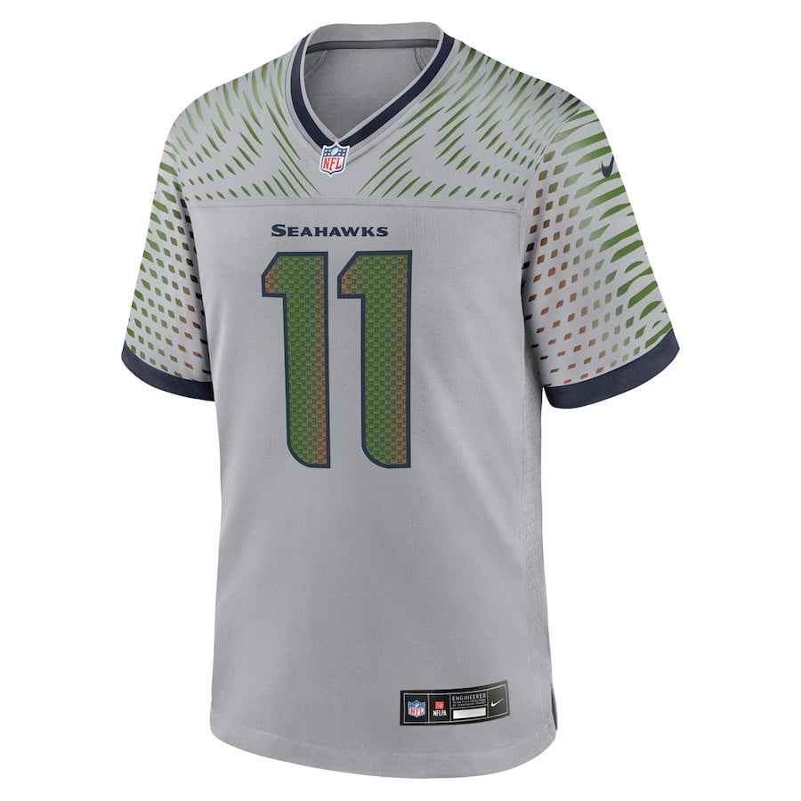 Jaxon Smith-Njigba 11 Seattle Seahawks 2025 Rivalries Collection Game Men Jersey - Wolf Gray